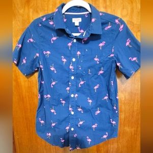 Boys Flamingo Buttom Down Shirt